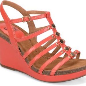 Coral Wedge Sandals